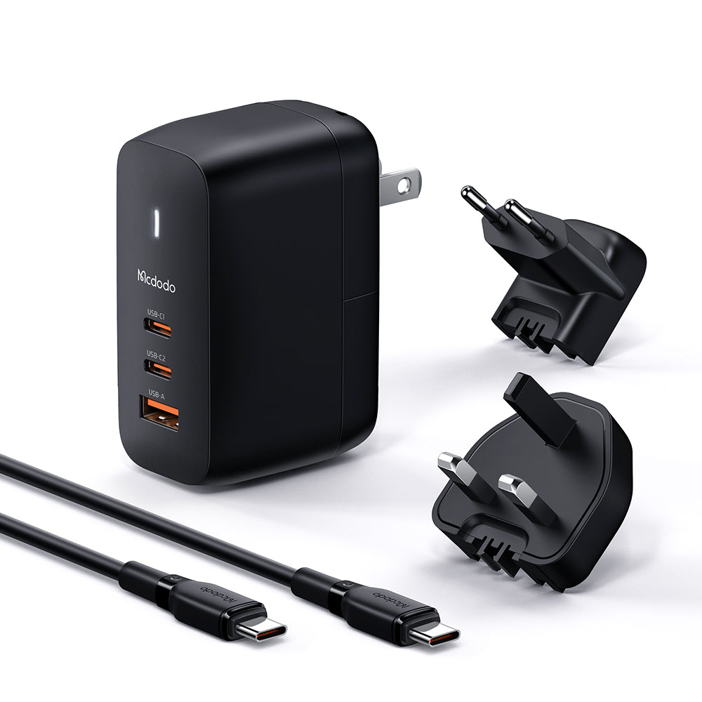 MCDODO- 70W GAN REPLACEABLE  HOME CHARGER WITH USB C TO TYPEC CABLE