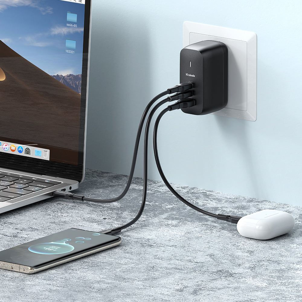 MCDODO- 70W GAN REPLACEABLE  HOME CHARGER WITH USB C TO TYPEC CABLE