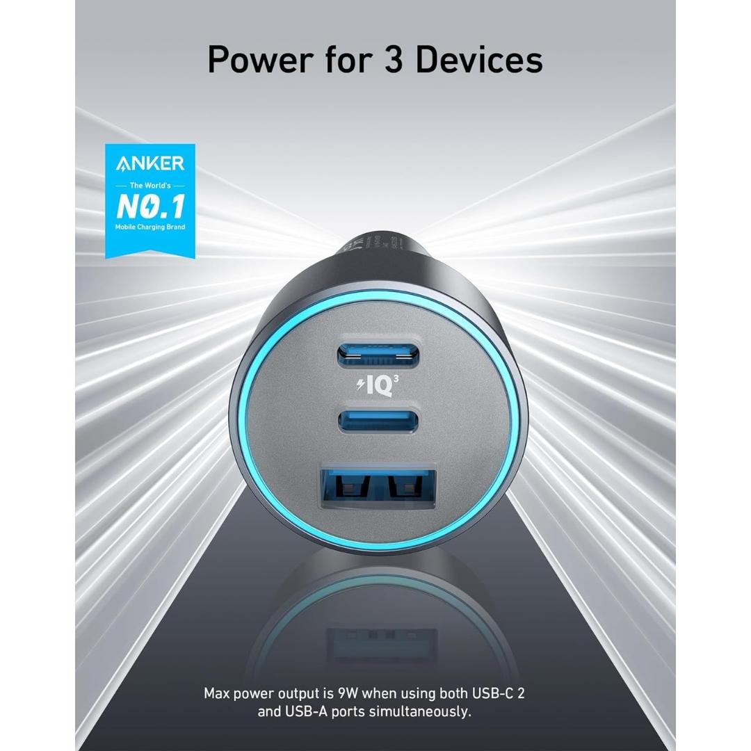 Anker 335 Car Charger(67W) Bundle - Black