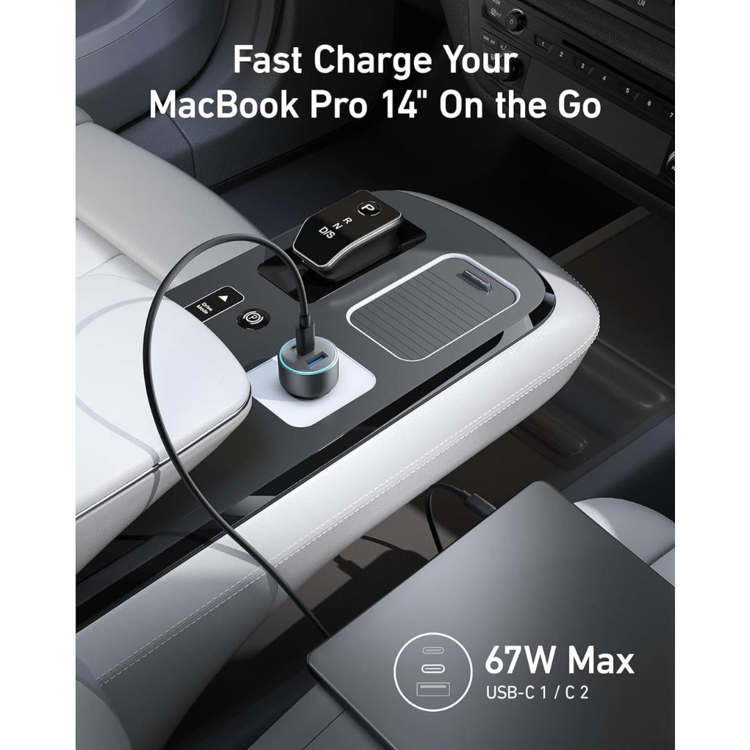 Anker 335 Car Charger(67W) Bundle - Black