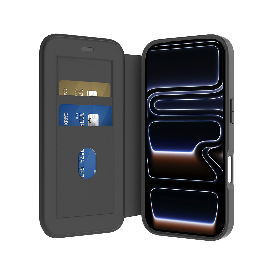 LZEL MagFlip Wallet Case for iPhone 17 Pro Max - Black