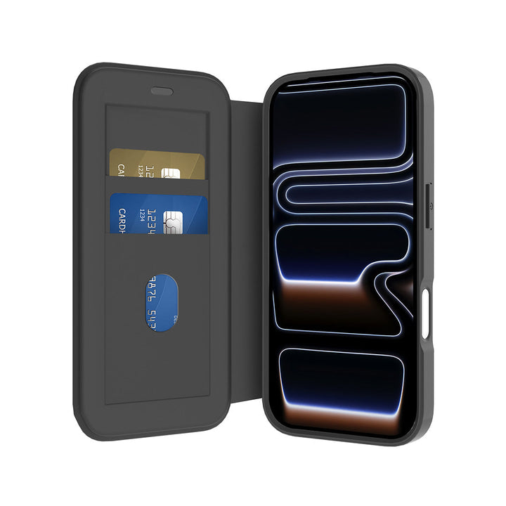 LZEL MagFlip Wallet Case for iPhone 17 Pro Max - Black
