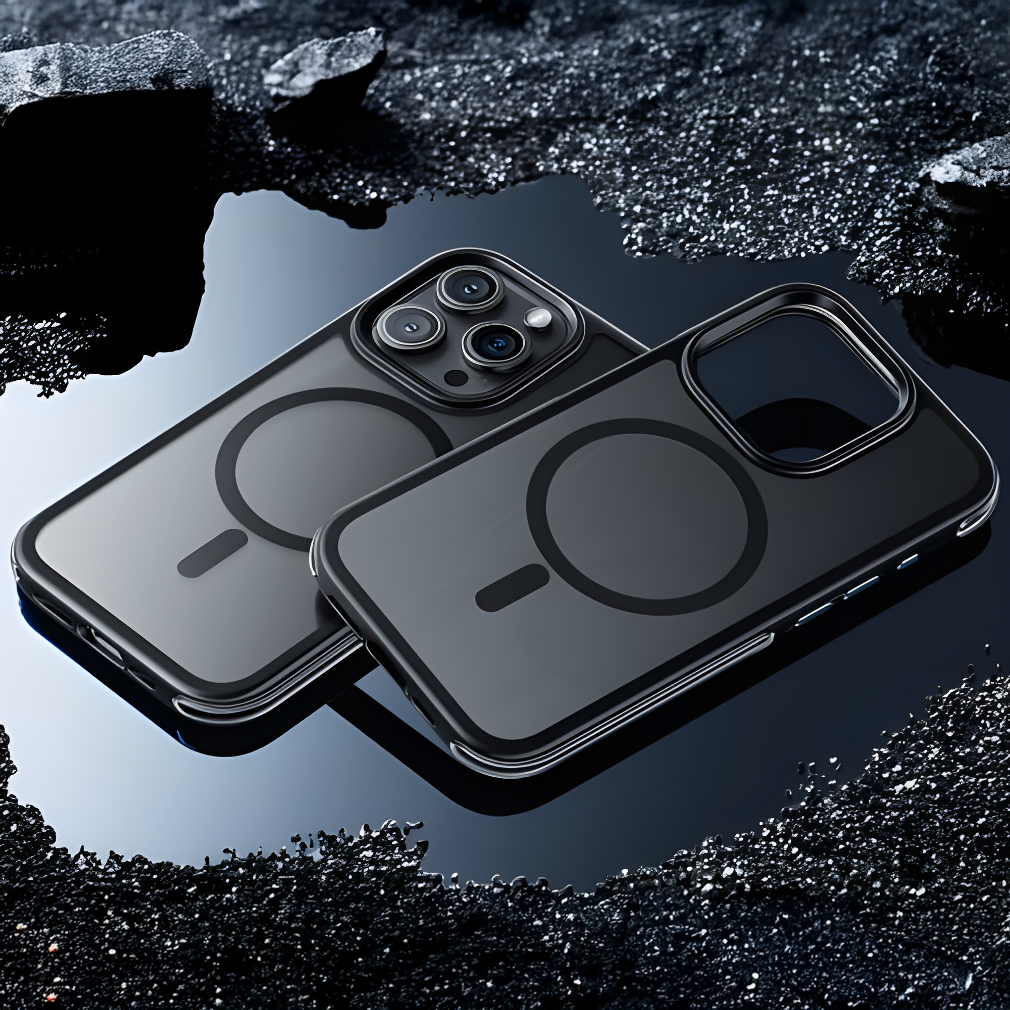 Hoco Airbag iPhone 15 Pro Max Magnetic Case | Clear Blue