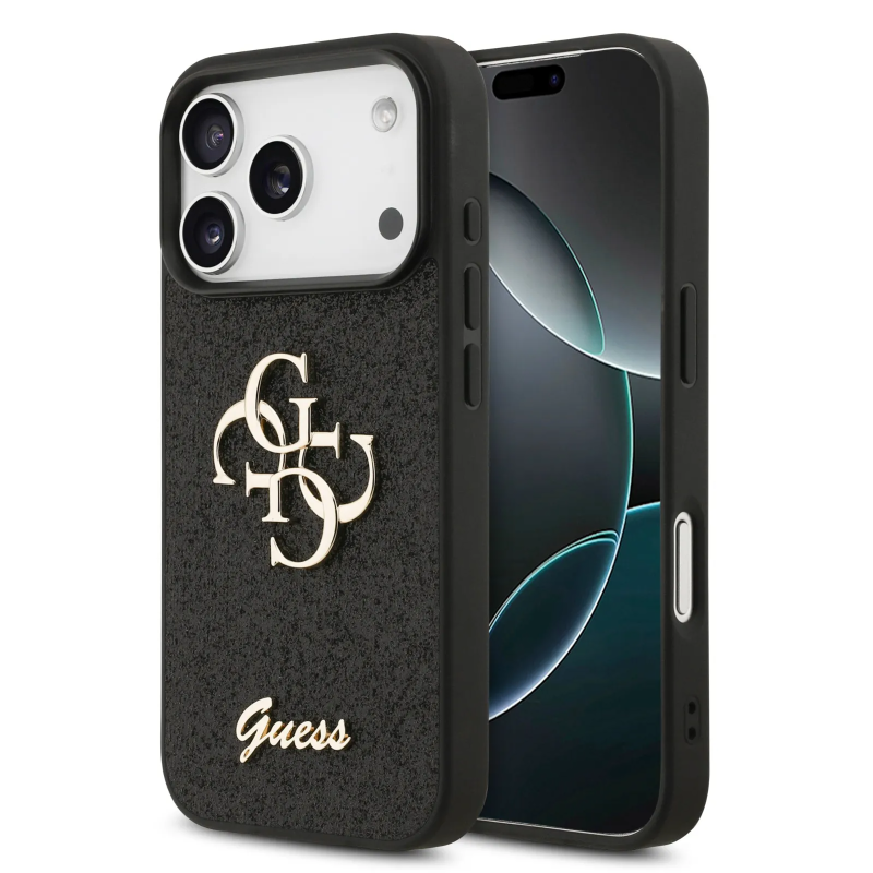 Guess, PU Glitter Case With Big 4G Metal Logo, iphone 17 Pro