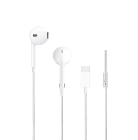 Asli Global USB-C 1.2M SoundPods Earphones with Noise Isolation Technology-White