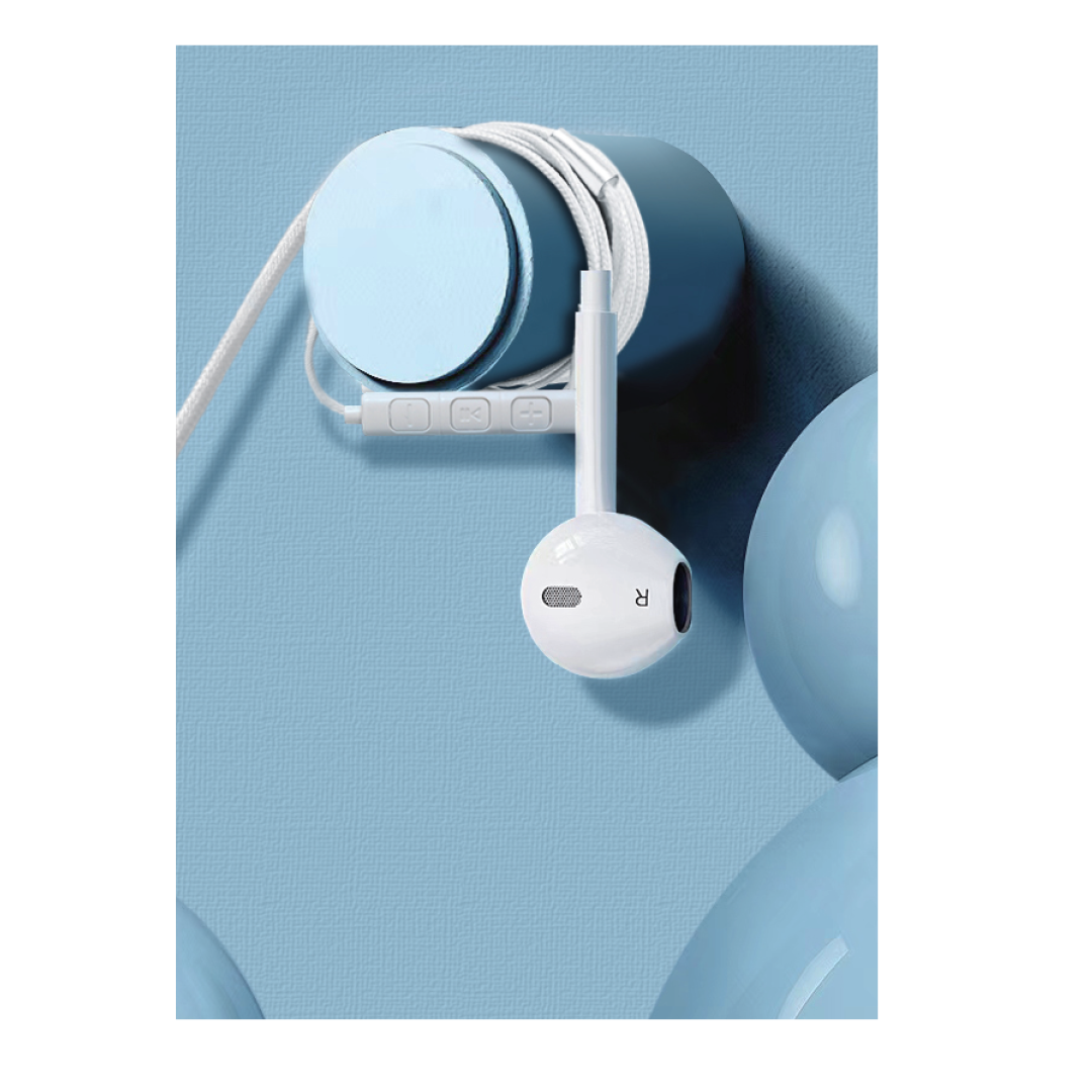 Asli Global SoundPods Mono Single Earphone with Lightning Connector, 1.2m - White