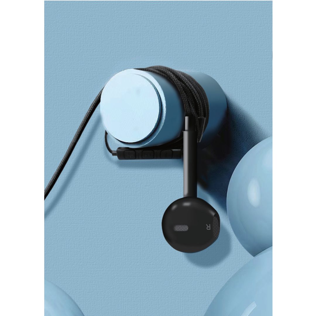 Asli Global SoundPods Mono Single Earphone with Lightning Connector, 1.2m - Black