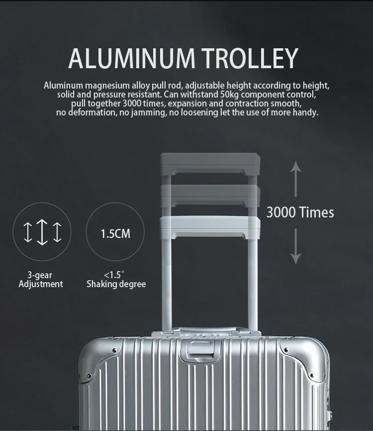 20"SL-90PERCENT ALLUMINUM FRAME SUITCASE 20INCH SILVER