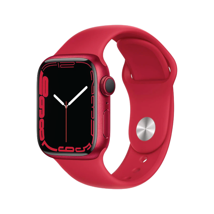 Apple Watch Series 7 GPS, 41mm Red Aluminium Case with Red Sport Band - Regular