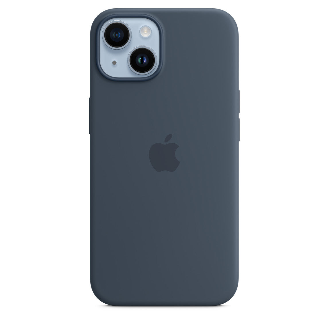 APPLE-iPhone 14 Back Cover MagSafe Silicone - Low Storm Blue