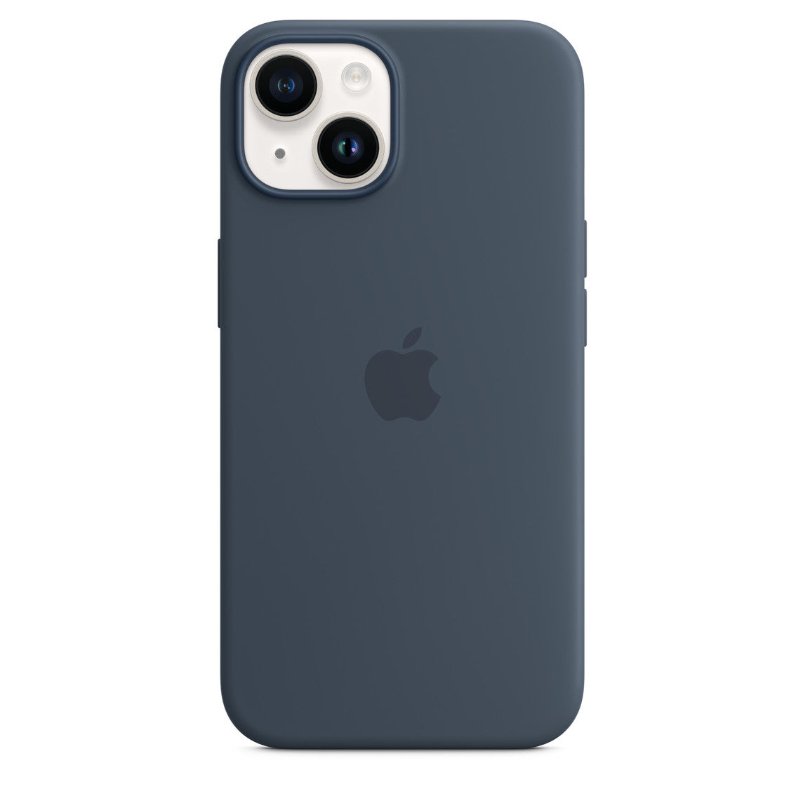 APPLE-iPhone 14 Back Cover MagSafe Silicone - Low Storm Blue