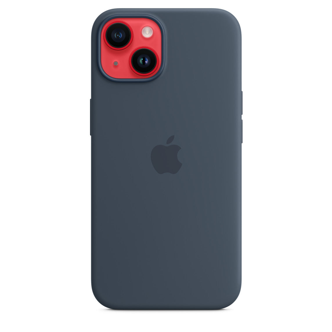 APPLE-iPhone 14 Back Cover MagSafe Silicone - Low Storm Blue
