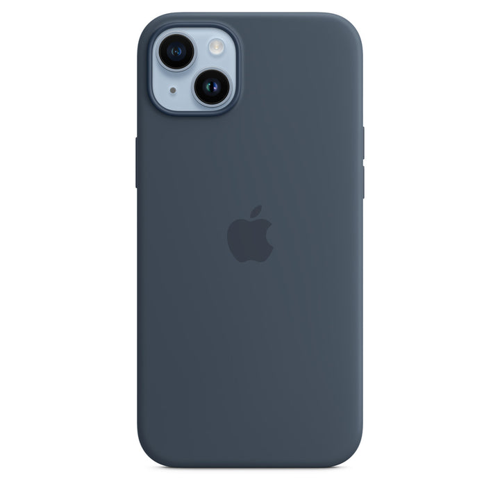 APPLE-iPhone 14 Plus -Max غطاء خلفي سيليكون - LO أزرق حجري