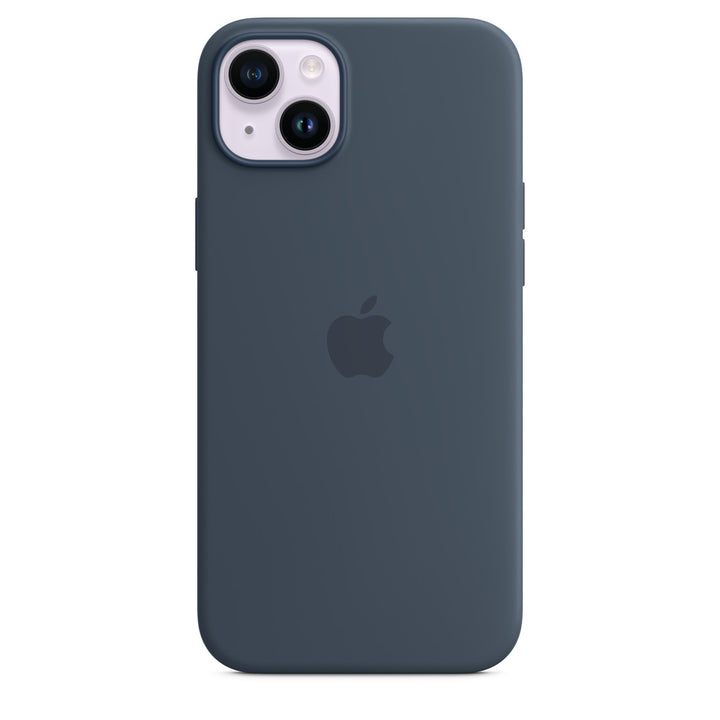 APPLE-iPhone 14 Plus -Max غطاء خلفي سيليكون - LO أزرق حجري
