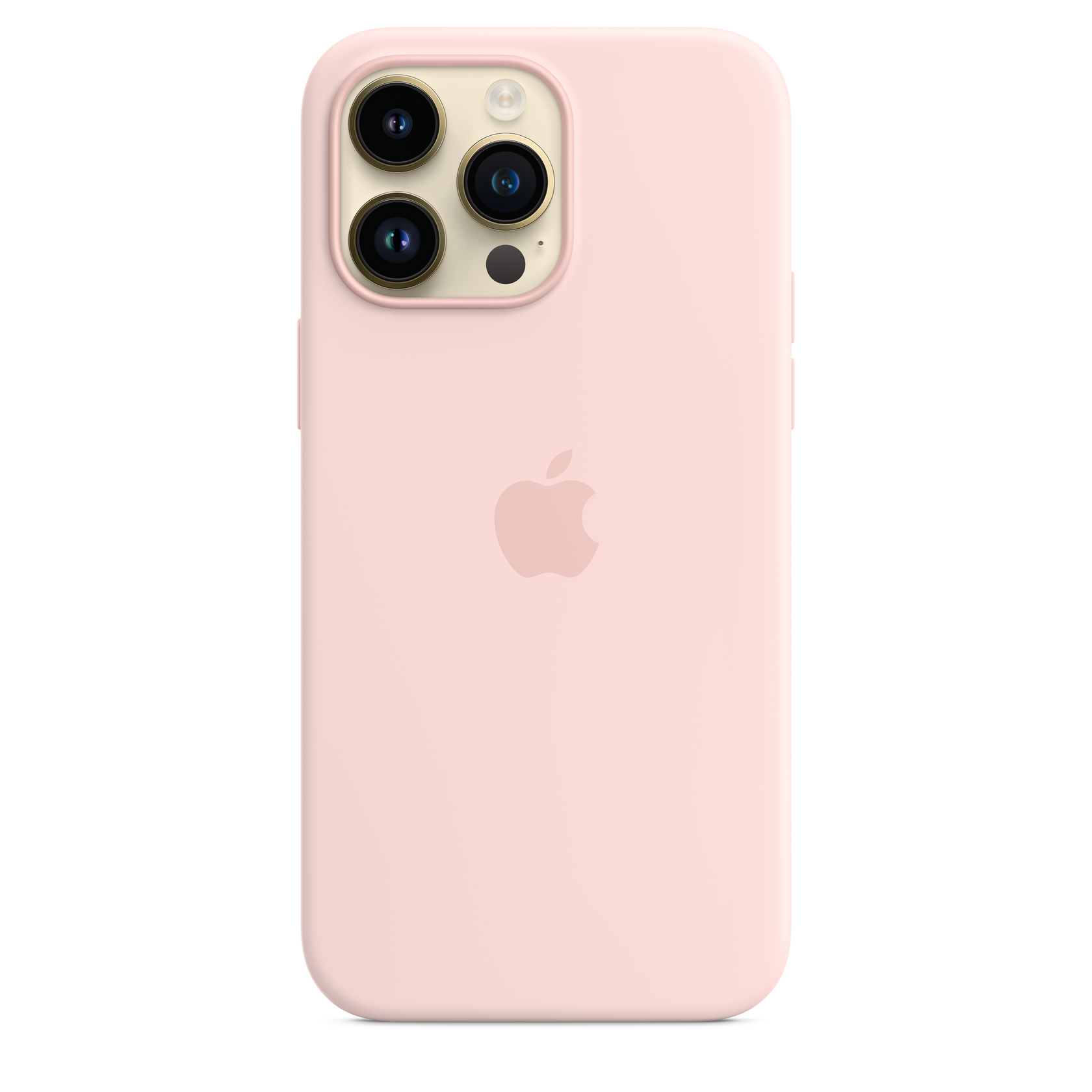 APPLE - iPhone 14 Pro Max Silicone Case with MagSafe - Chalk Pink