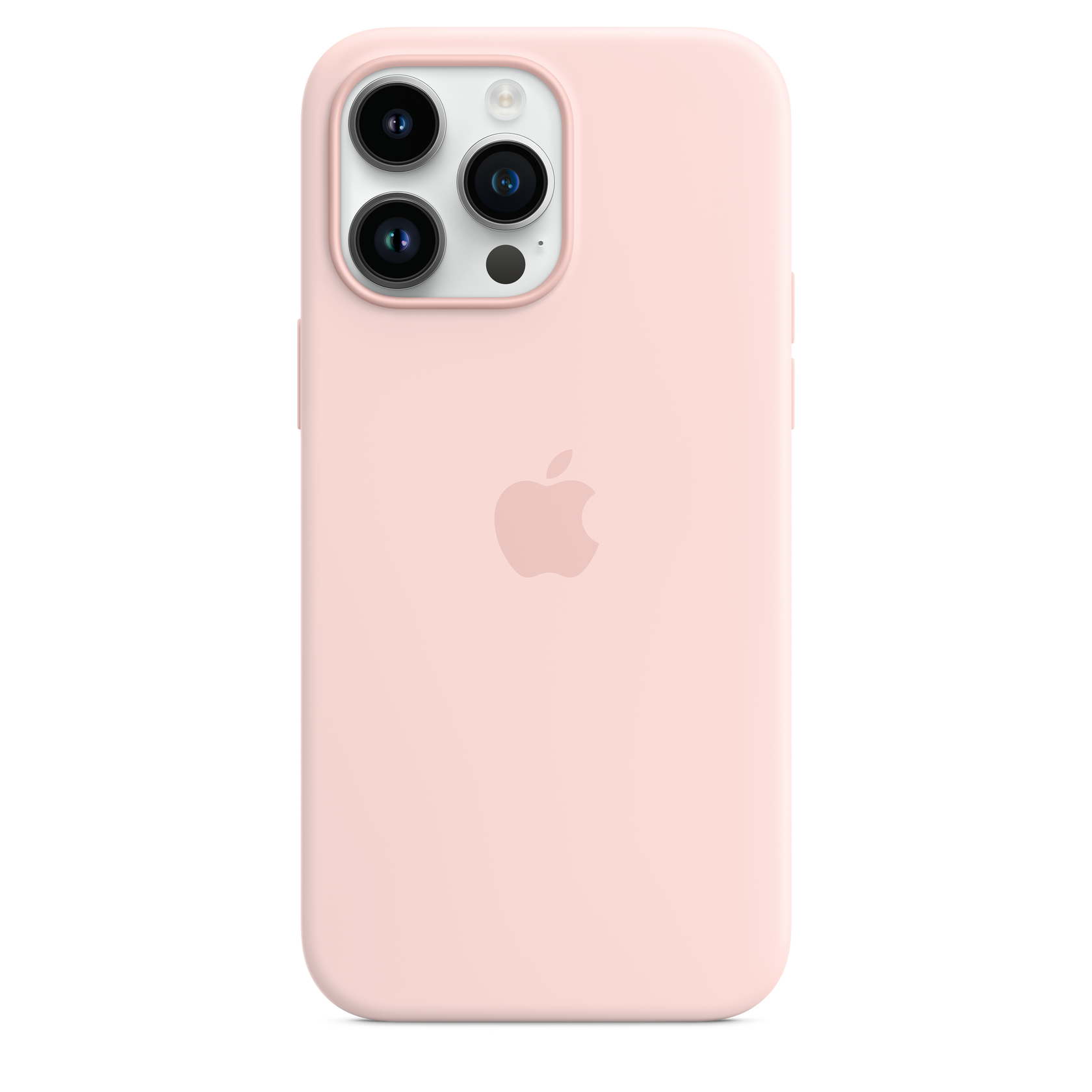 APPLE - iPhone 14 Pro Max Silicone Case with MagSafe - Chalk Pink