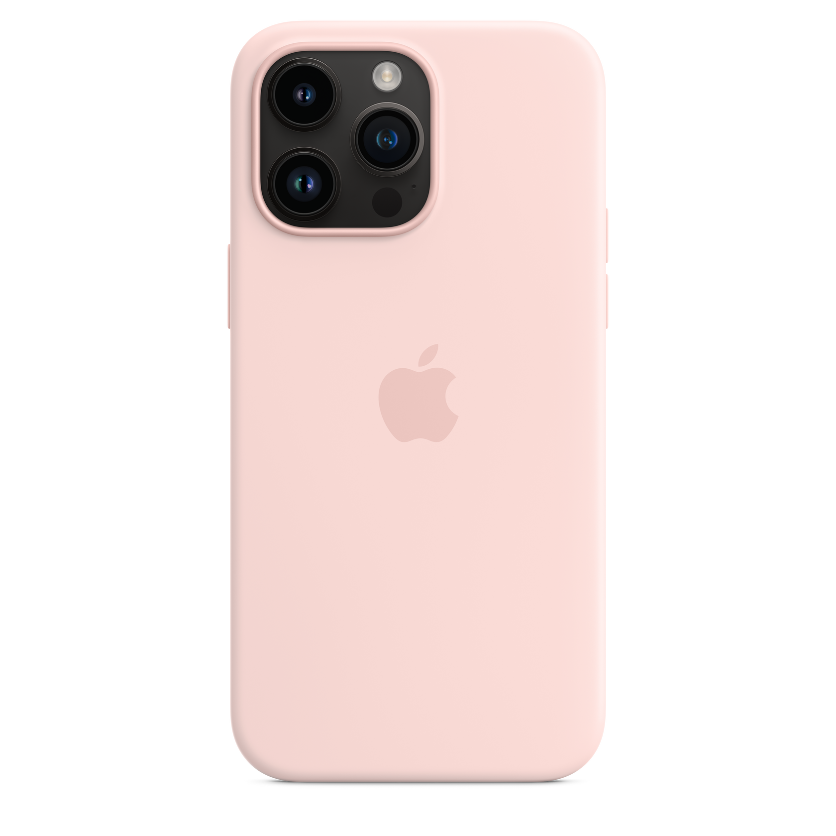 APPLE - iPhone 14 Pro Max Silicone Case with MagSafe - Chalk Pink