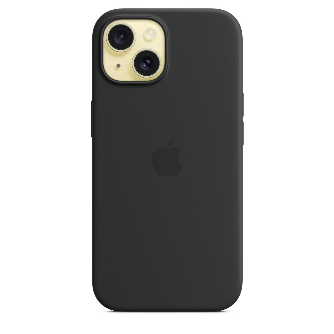 APPLE-iPhone 15 Silicone MagSafe Back Cover with Soft Logo – Black