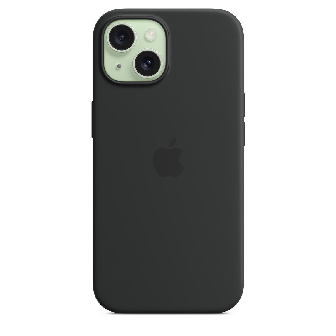 APPLE-iPhone 15 Silicone MagSafe Back Cover with Soft Logo – Black
