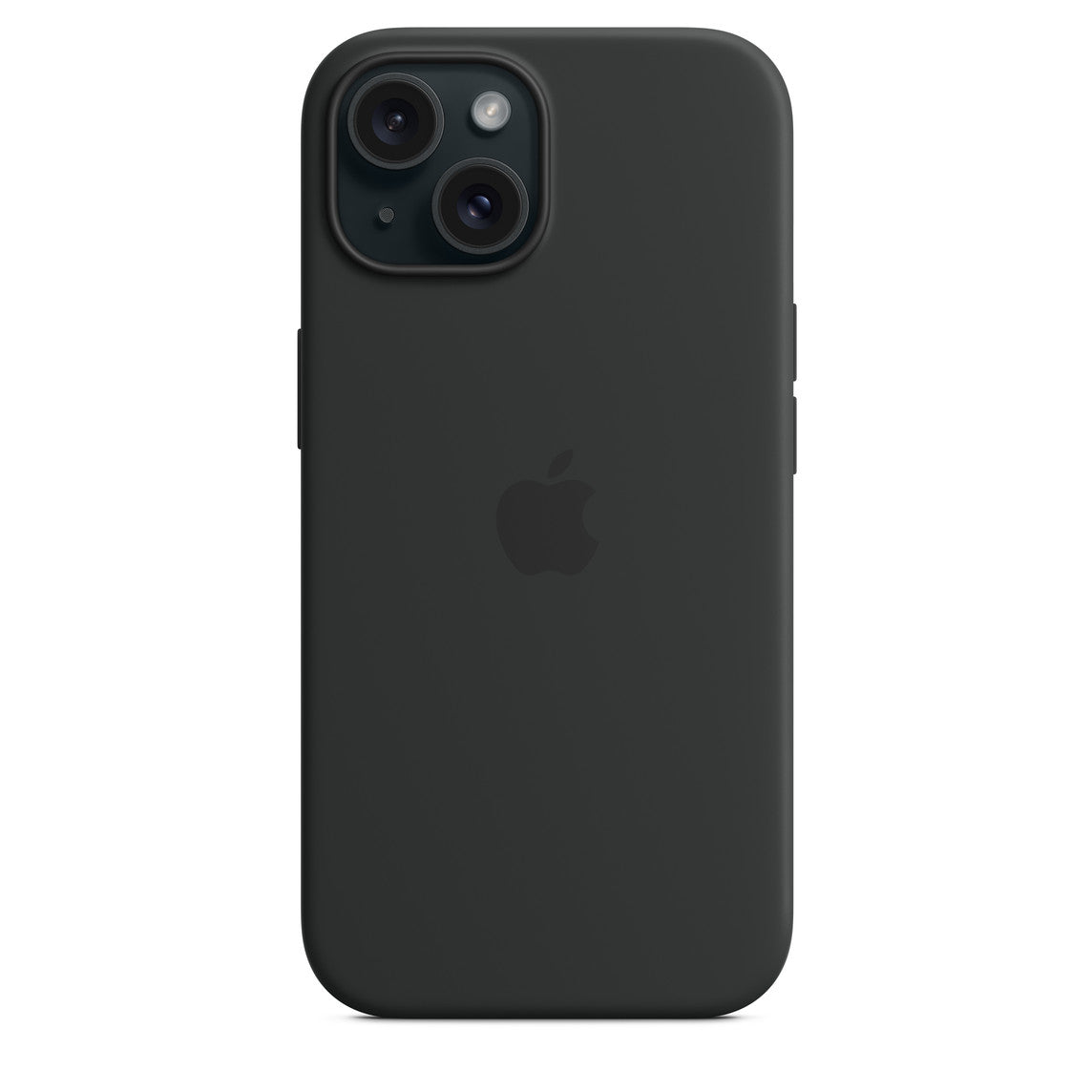 APPLE-iPhone 15 Silicone MagSafe Back Cover with Soft Logo – Black