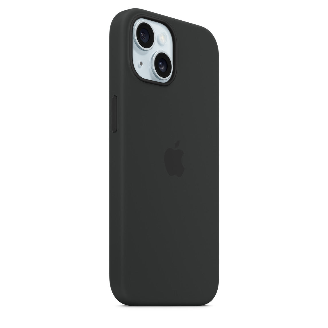 APPLE-iPhone 15 Silicone MagSafe Back Cover with Soft Logo – Black