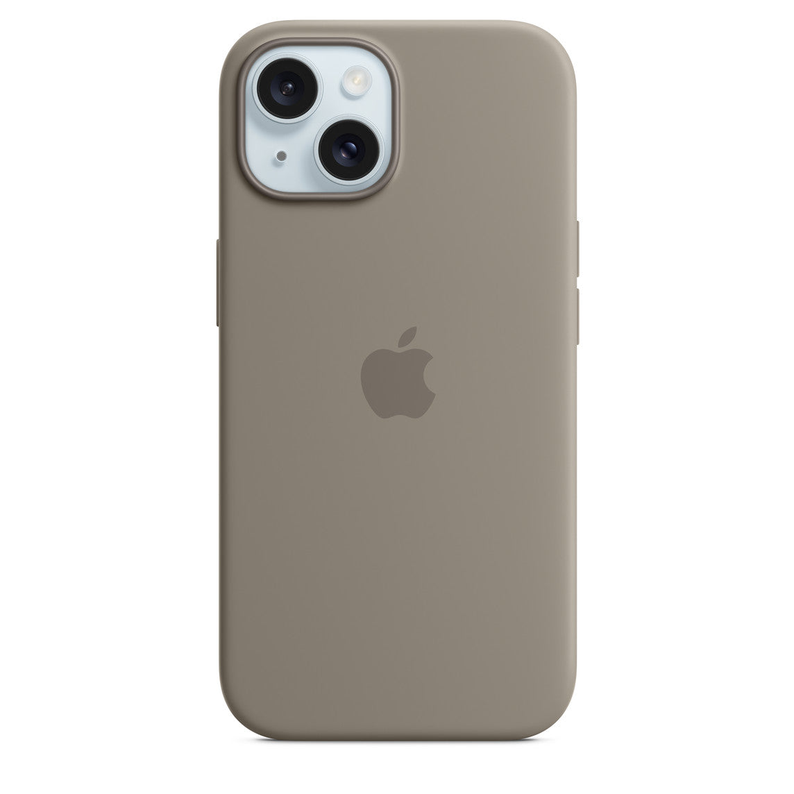 iPhone 15 Silicone MagSafe Back Cover with Soft Logo – Clay