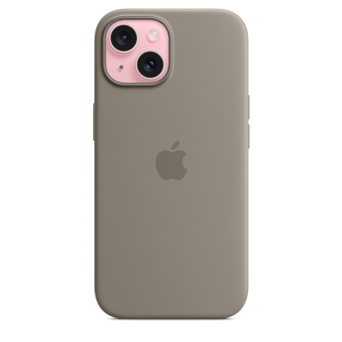 iPhone 15 Silicone MagSafe Back Cover with Soft Logo – Clay