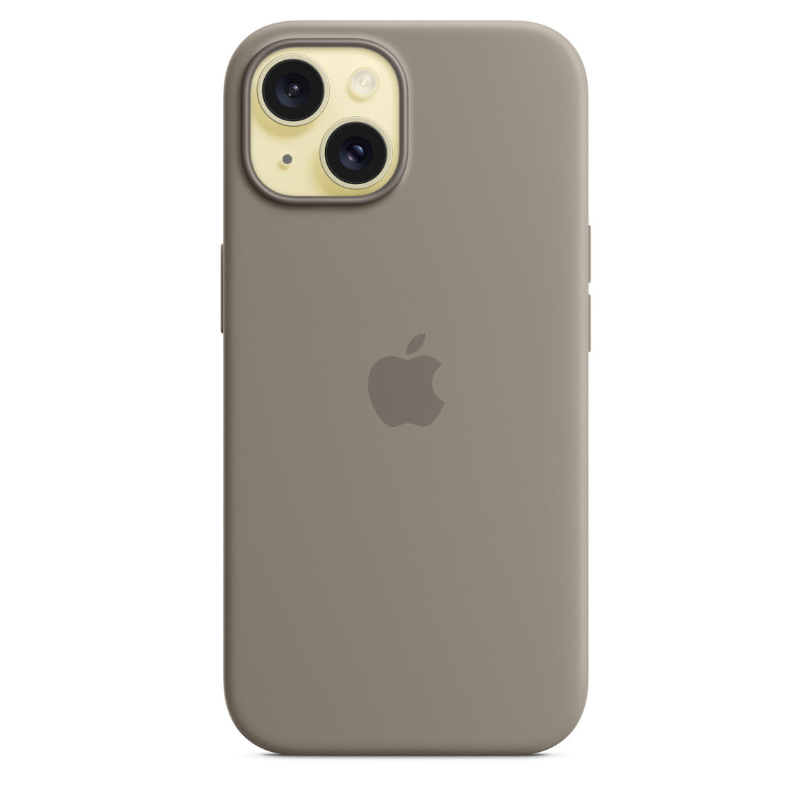 iPhone 15 Silicone MagSafe Back Cover with Soft Logo – Clay