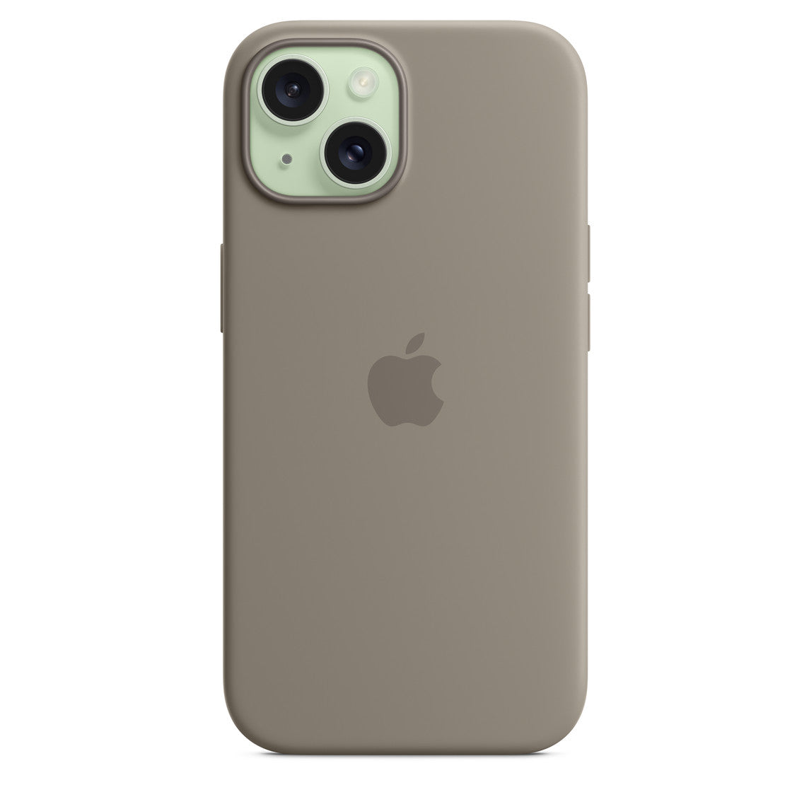iPhone 15 Silicone MagSafe Back Cover with Soft Logo – Clay