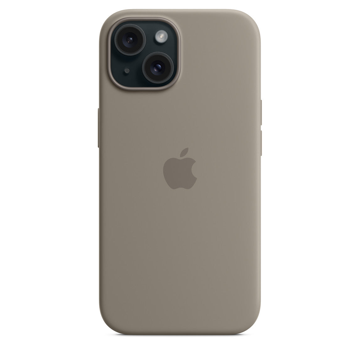 iPhone 15 Silicone MagSafe Back Cover with Soft Logo – Clay