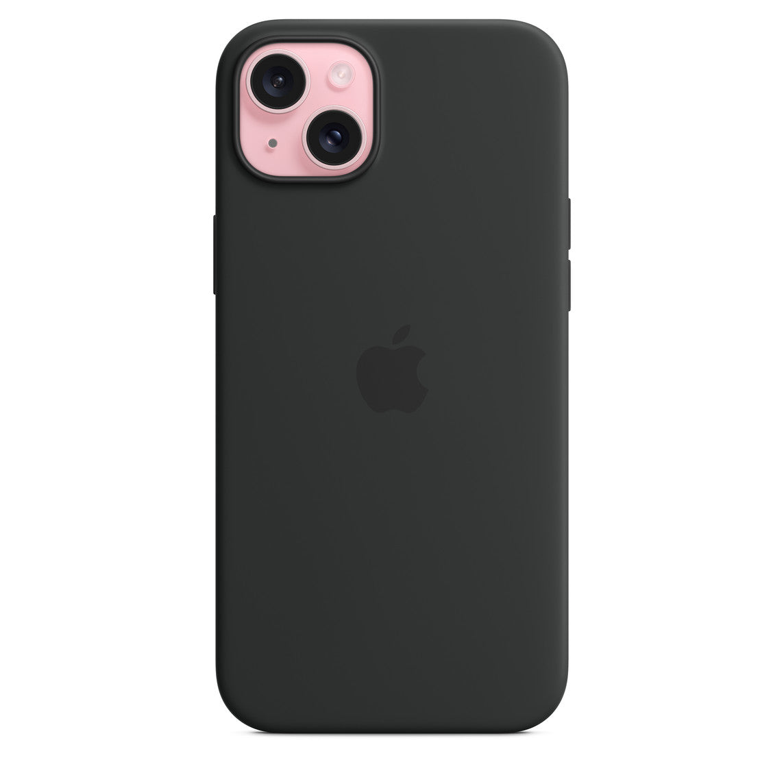 APPLE -iPhone 15 plus back cover silicone magsafe soft logo-black