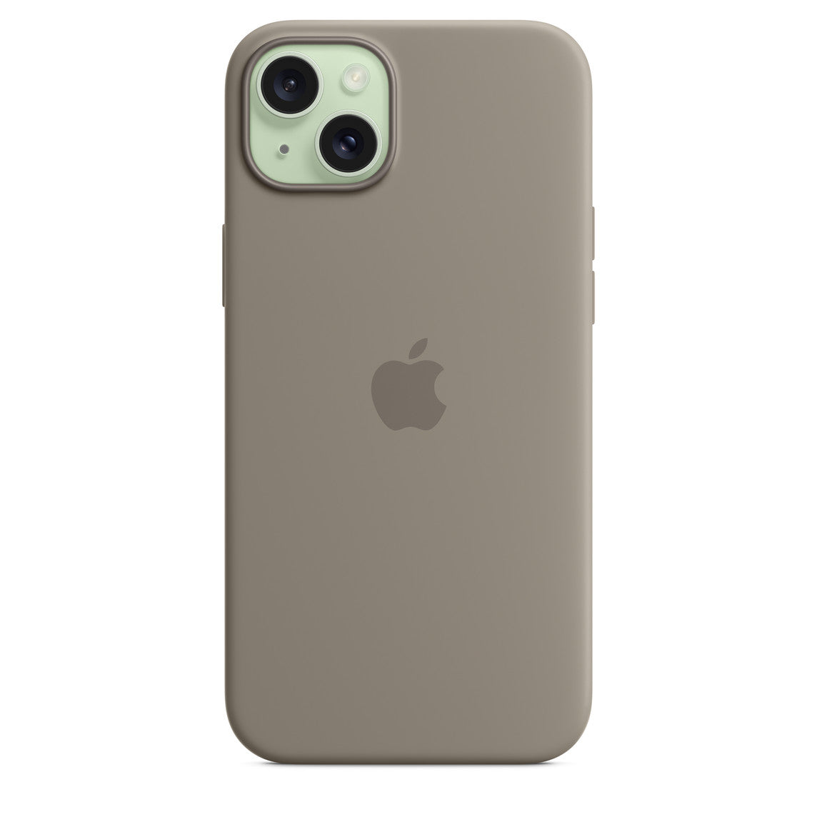 APPLE- iPhone 15 plus back cover silicon magsafe soft logo-clay