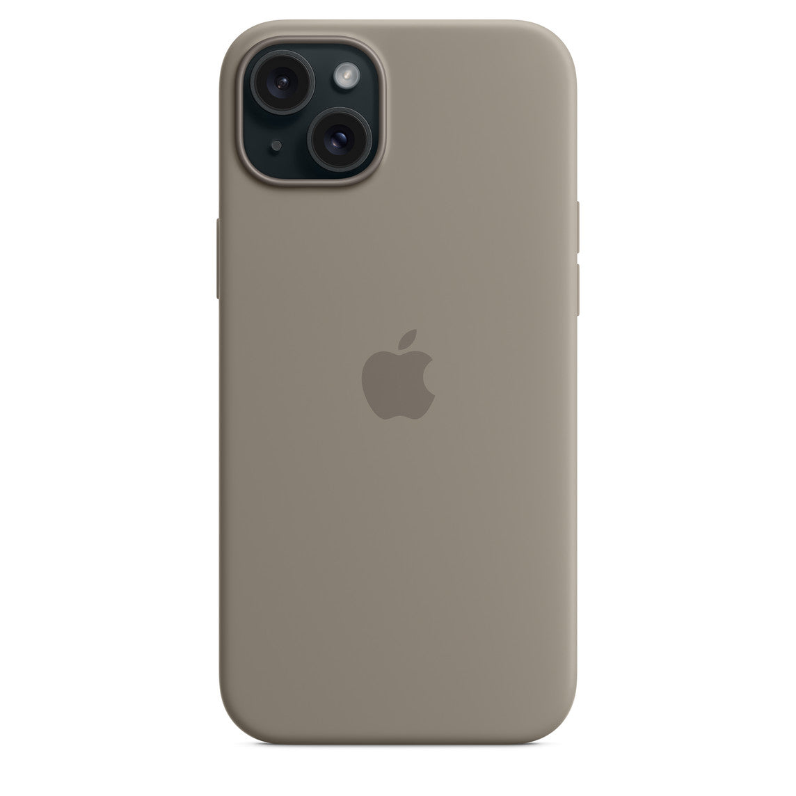 APPLE- iPhone 15 plus back cover silicon magsafe soft logo-clay