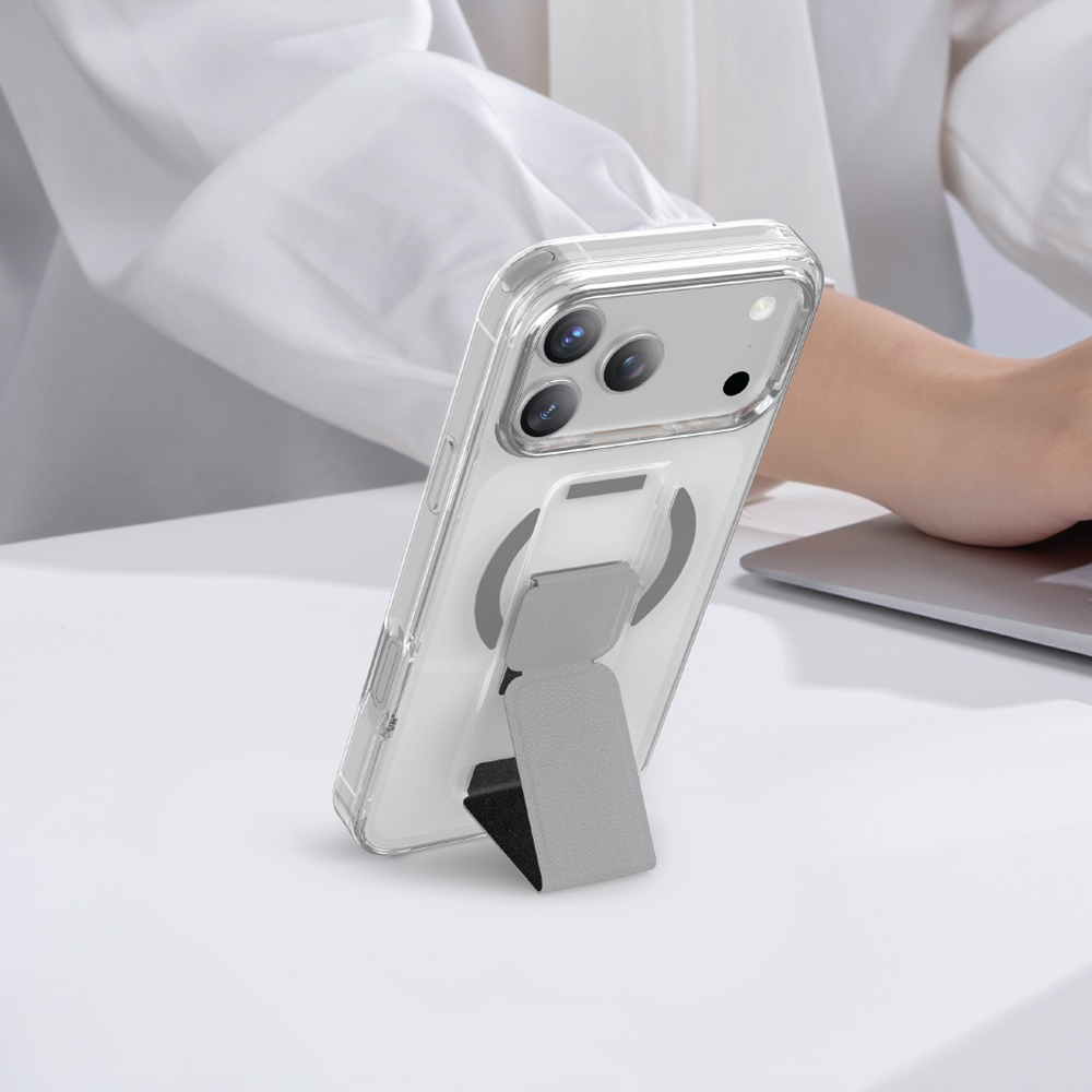 BACK COVER  WITH MAGSAFE STAND GRIP NATURAL TITANIUM-IPHONE 17PROMAX
