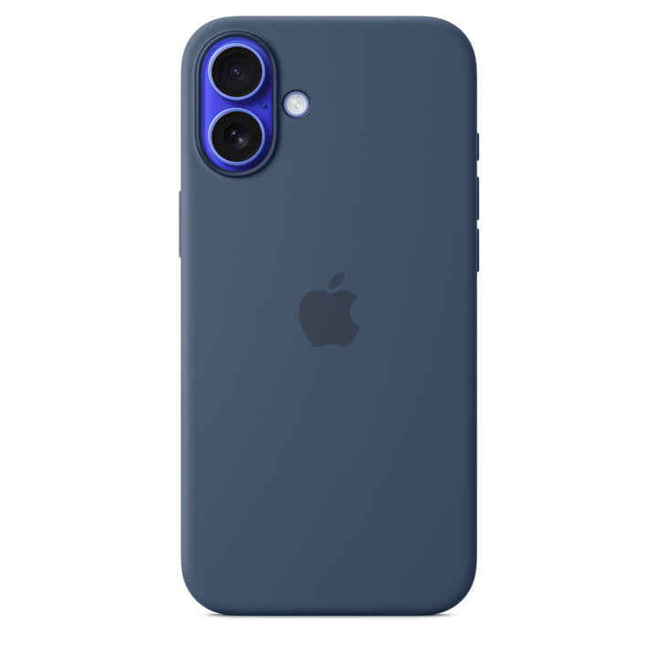 APPLE-آيفون 16 بلس غطاء حماية سيليكون ماج سيف – دينيم