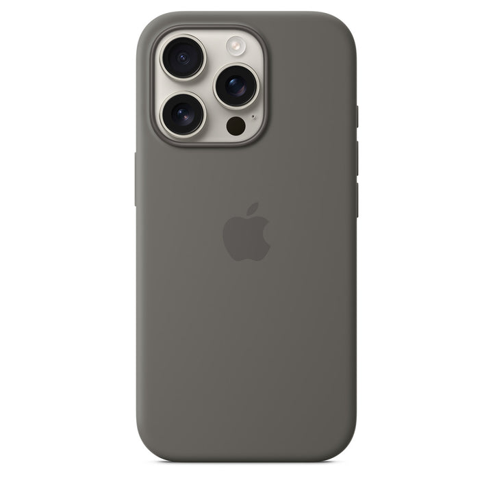 APPLE - iPhone 16 Pro Back Cover Silicone MagSafe - رمادي حجري