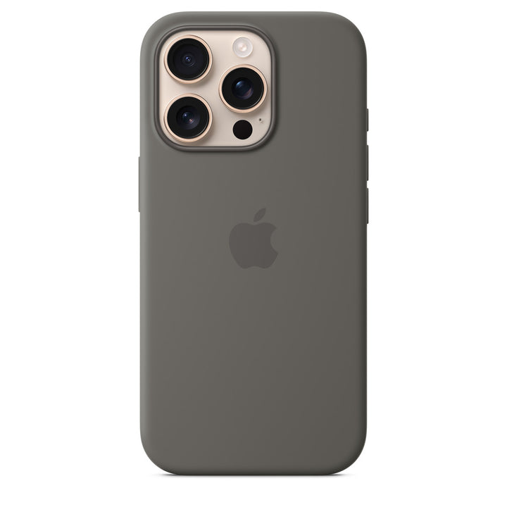 APPLE - iPhone 16 Pro Back Cover Silicone MagSafe - رمادي حجري