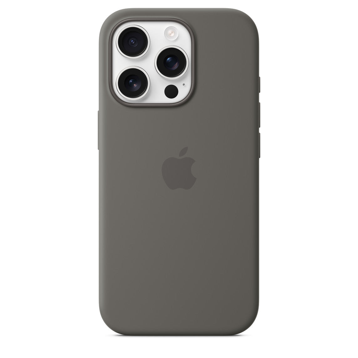 APPLE - iPhone 16 Pro Back Cover Silicone MagSafe - Stone Grey