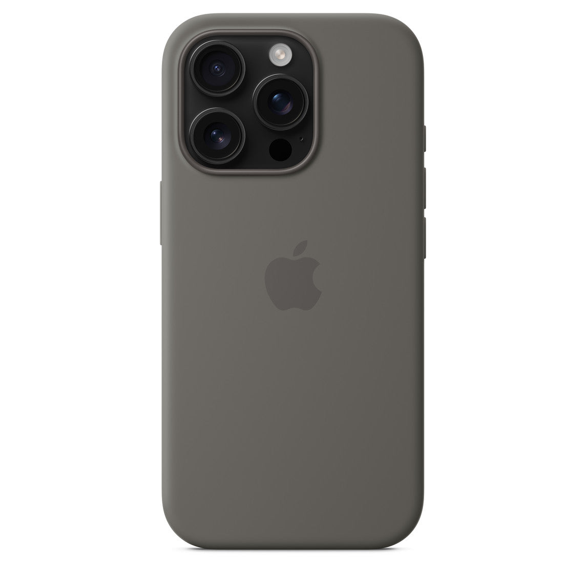 APPLE - iPhone 16 Pro Back Cover Silicone MagSafe - Stone Grey