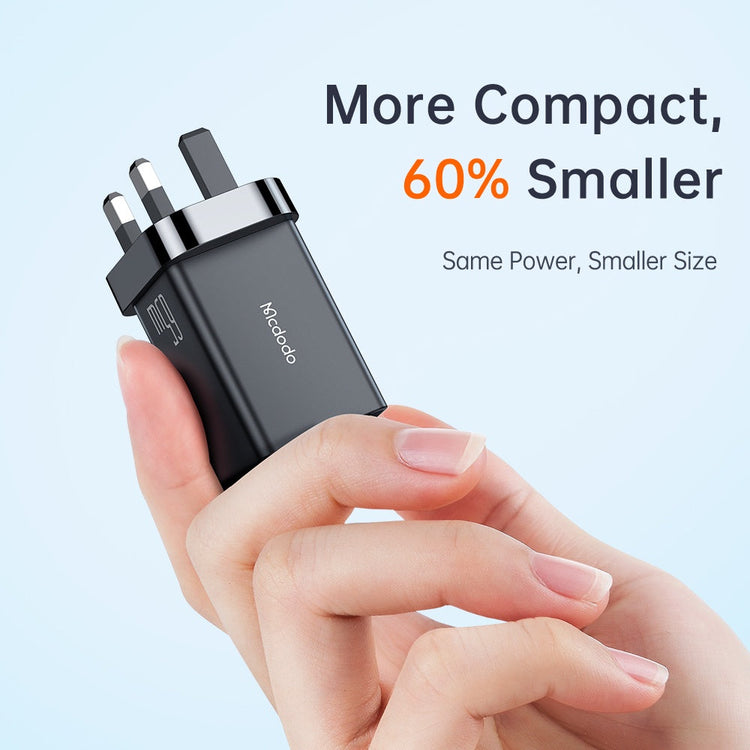 MCDODO- HOME CHARGER WITH USB C TO LIGHTNING CABLE 67W -GAN