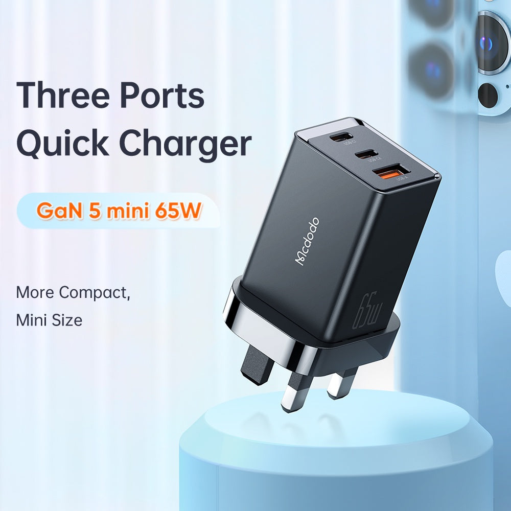 MCDODO- HOME CHARGER WITH USB C TO LIGHTNING CABLE 67W -GAN