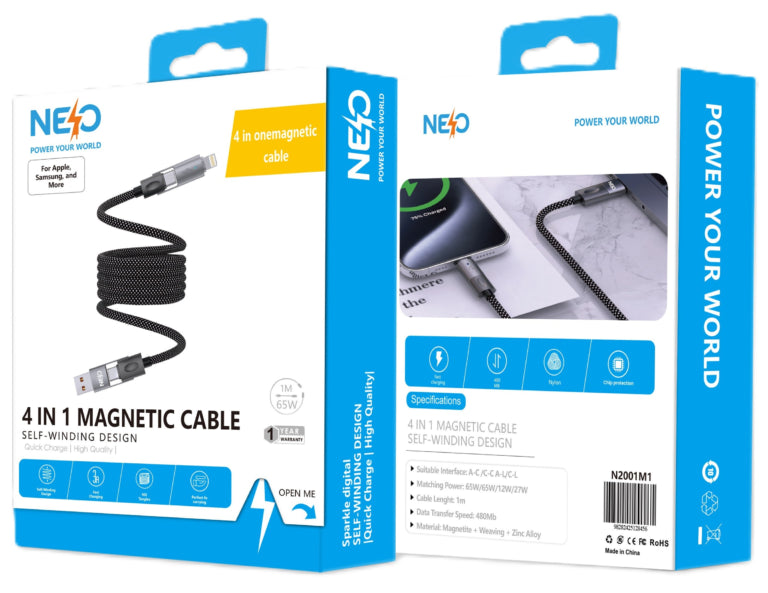 NEO 4 IN 1 MAGNETIC CABLE 1M