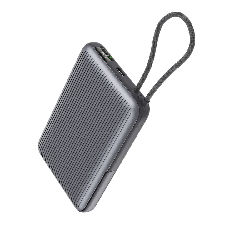 LZEL Neurode Mag - بنك طاقة ماج سيف 10000 مللي أمبير بتقنية PD بقوة 20 واط مع كابل مدمج - أسود