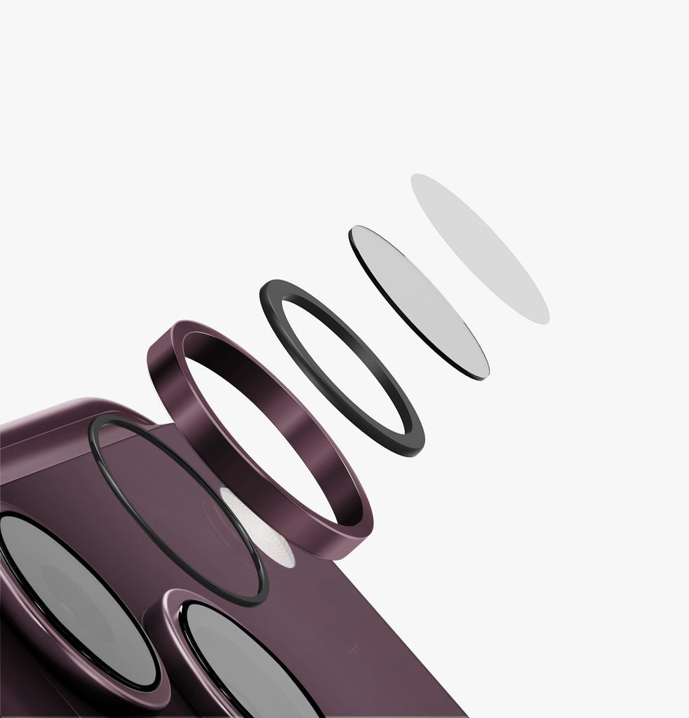 UNIQ Optix AluGuard Camera Lens Protector for iPhone 18 Pro & iPhone 18 Pro Max- Royal Burgundy