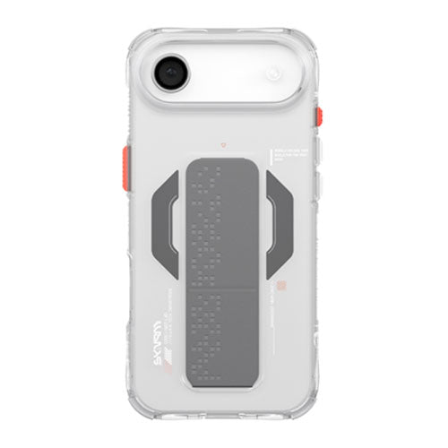 SkinArma Haxa MagSafe Case With Grip Stand for iPhone Air - Clear