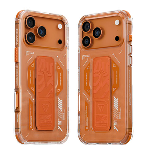 SkinArma Helio MagSafe Case With Grip Stand for iPhone 17 Pro - Orange