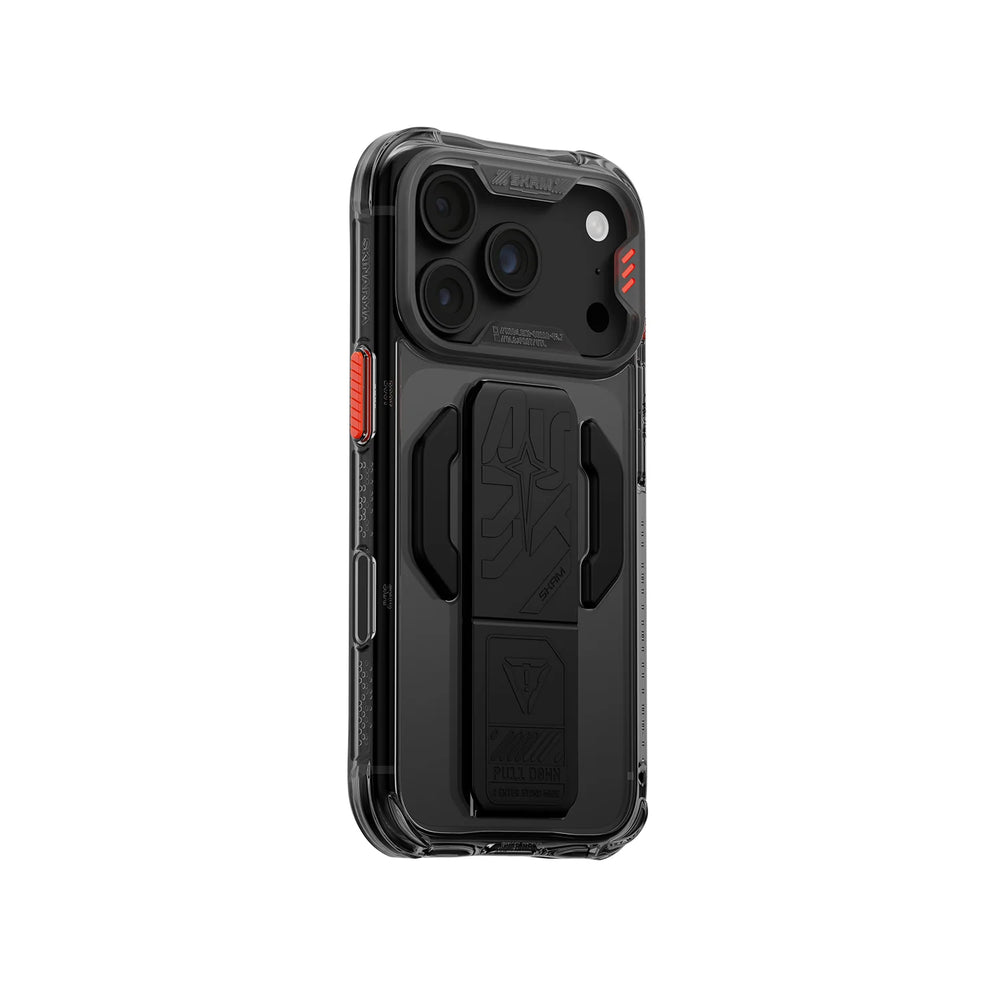 SKINARMA HELIO CE MagSafe Protective Case with Integrated Grip Stand for iPhone 18 Pro - Graphite