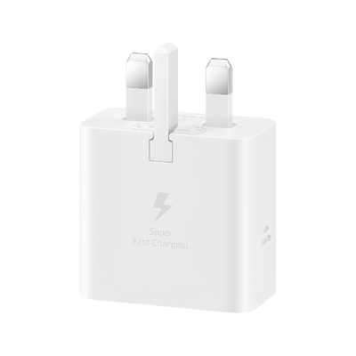 Samsung wall charger 25W Fast Charge + USB-C / USB-C cable - White