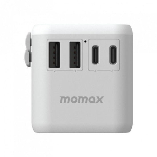 Momax 1-World 70W GaN 5 ports + AC Travel Adapter - White