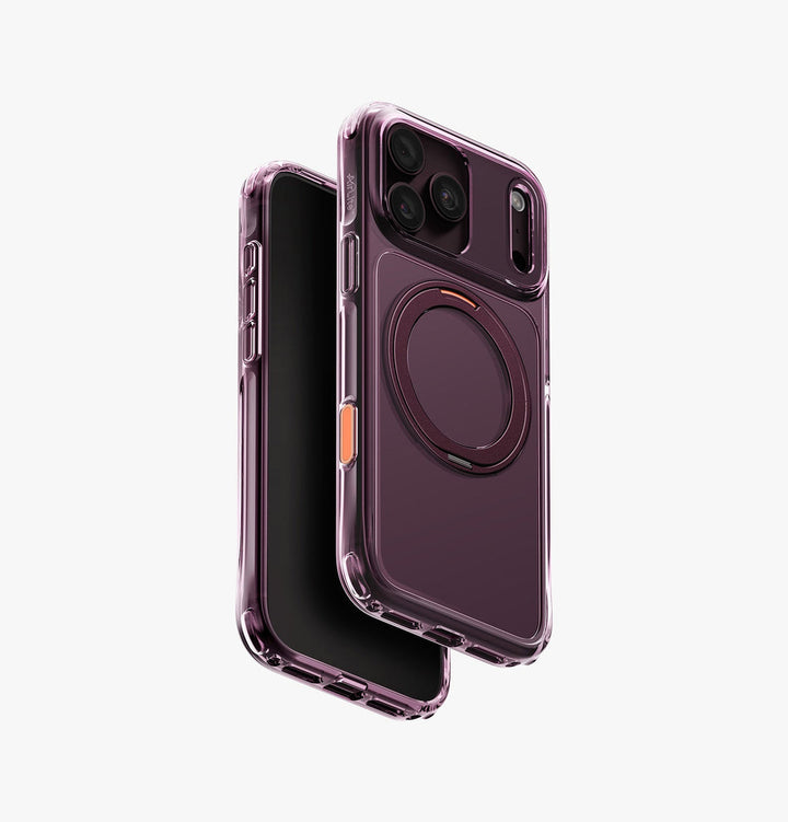 UNIQ SWIXVIX Hybrid MagSafe Case with 360° Kickstand for iPhone 18 Pro Max - Deep Burgundy